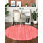 Tapis uni / rayé de couleur rose-rouge Bedford-71273907