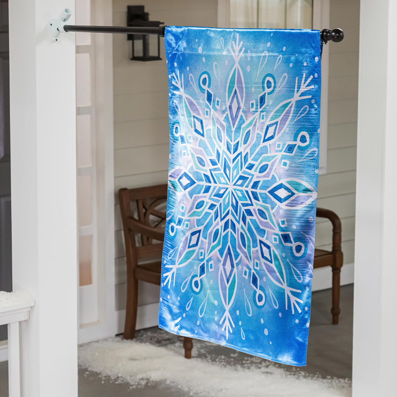 Drapeau éclatant de flocon de neige