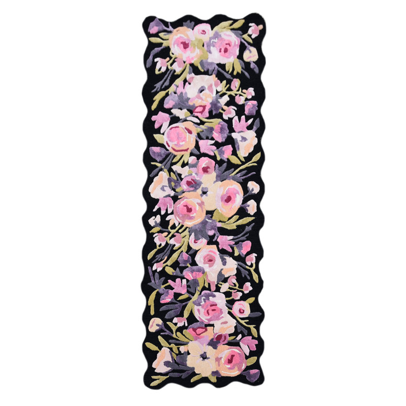 Violet Roses Rug, Runner 2'6" x 8'