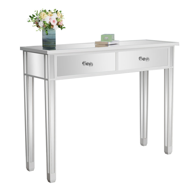 Silver Mirrored  Console Table