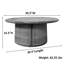 Table basse ronde élégante de 40 po avec base cylindrique en canne tissée à la main Elegant-748391906