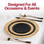 Assiettes jetables en plastique noires (7,5 po)