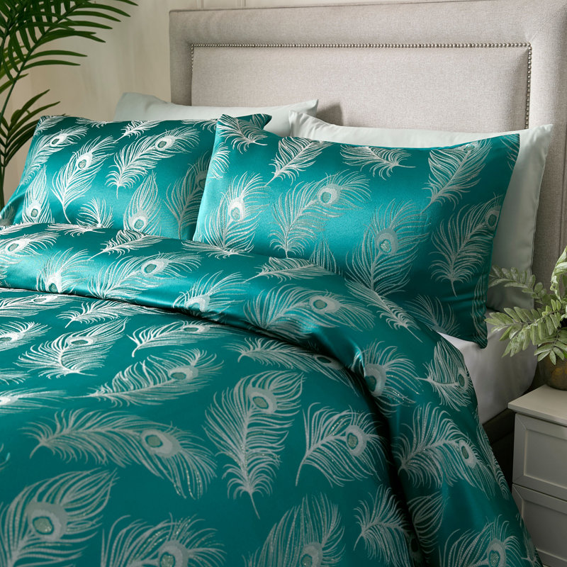 Dandy Polyester Metallic Duvet Cover Set, King Duvet Cover + 2 Standard Pillowcases