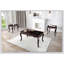 Table basse rectangulaire 1 pièce avec style traditionnel, pieds courbés, structure en bois massif et motif sculpté complexe