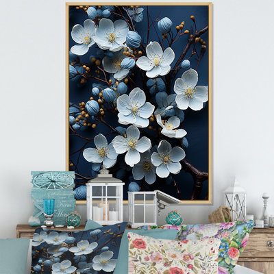 Dogwood Blossoms In Gray Tones III - art mural sur toile Dogwood