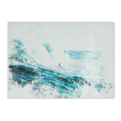 Tempered Glass Surfs Up Chopping Board