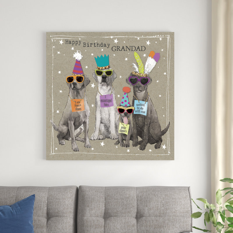 Fancypants Cool Dogs V, H 36 po x l 36 po x P 1,25 po