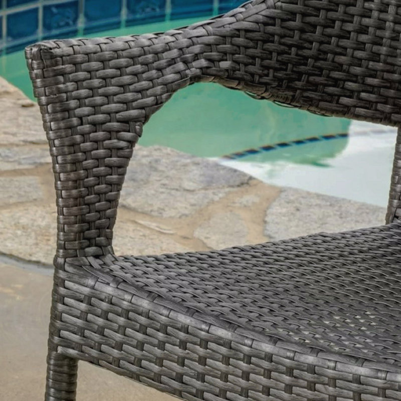 9 Pcs Outdoor Wicker Dining Set , 73.50" Large Modern Rattan Table And Chairs For 8 For Patio, Deck, Backyard, Grey