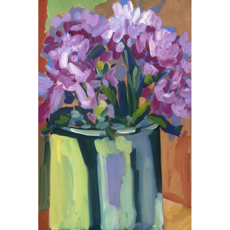 Violet Spring Flowers IV - Wrapped Canvas Print, 46cm H x 30cm W x 3.8cm D