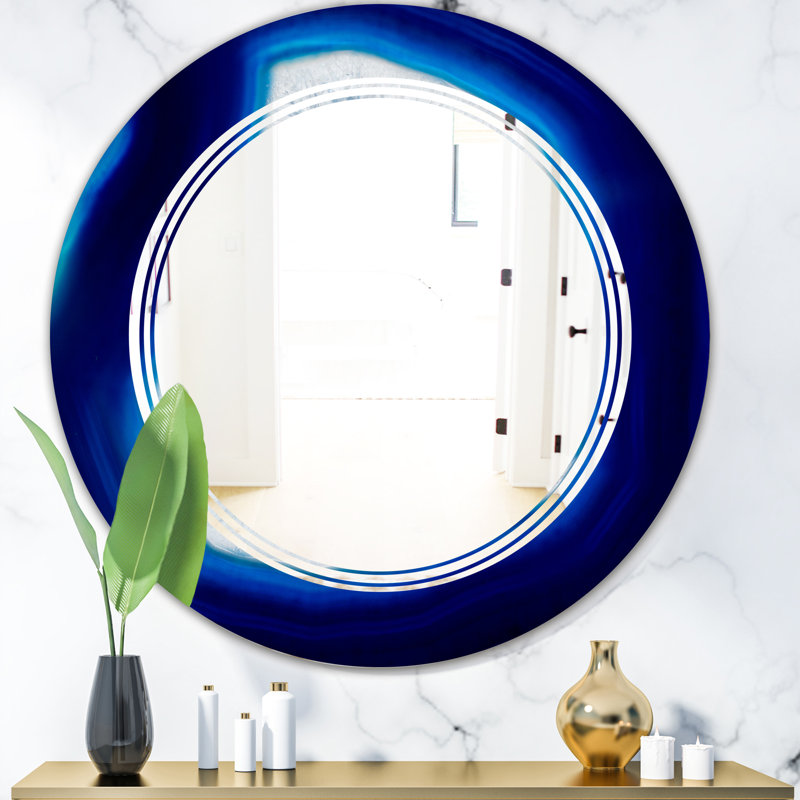 Miroir mural Slice of Agate, 31,5 po x 31,5 po