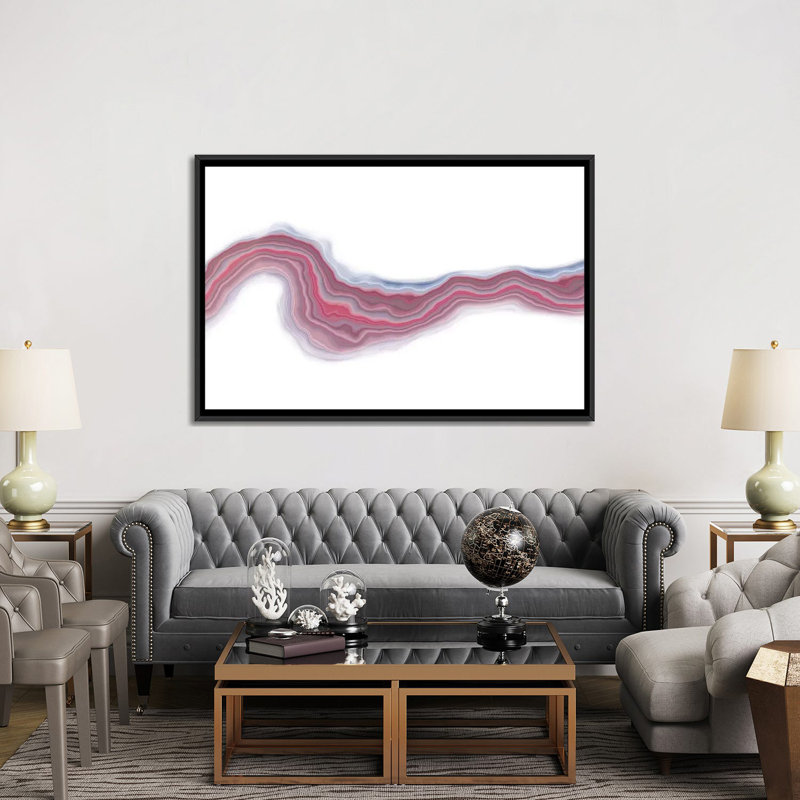 «Rose Velocity», impression sur toile tendue, H 40 po x l 60 po x P 1,5 po, Toile avec cadre noir, Pas de tapis