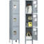 66 po h Casiers en métal, rangement pour garage - Bureau polyvalent gris