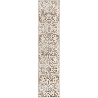 Dathon Floral Area Rug in Bone