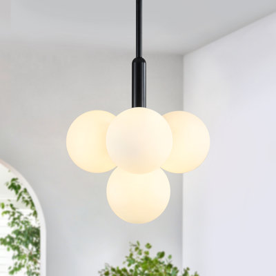 Delacroy 13 - Light  Linear Dimmable Sphere Sputnik Design Tiered Chandelier With Glass Globe Shade