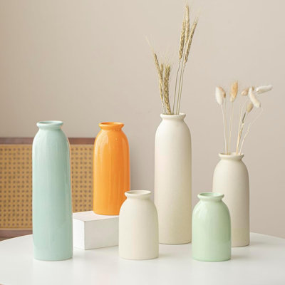 Ensemble de vases en céramique de 10,4 pouces de hauteur, style bohème nordique moderne, 3 pièces