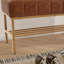 Banc de rangement en tissu