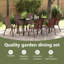 7 Piece Garden Dining Set Steel-457236317