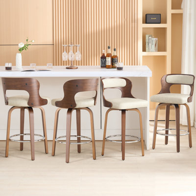 Swivel Faux Leather Counter & Bar Stools