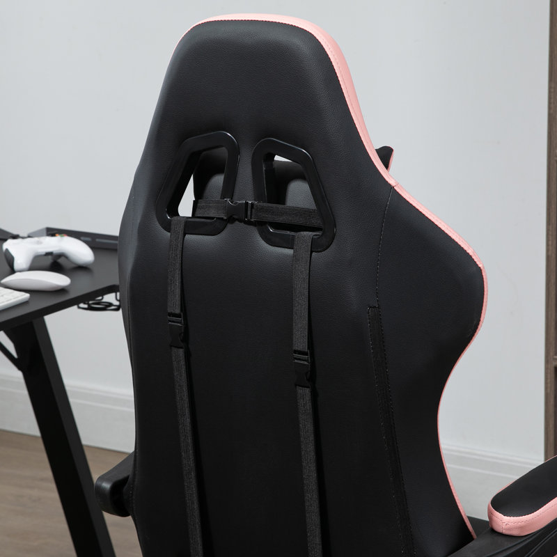 Gaming Chair,  Black/Pink