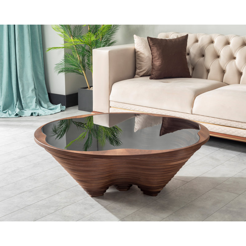 Glass Top Single Coffee Table