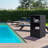 Outsunny Valet Pool Towel Rack