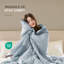 Couverture légère en duvet synthétique avec bordure en satin -21365931-21365932