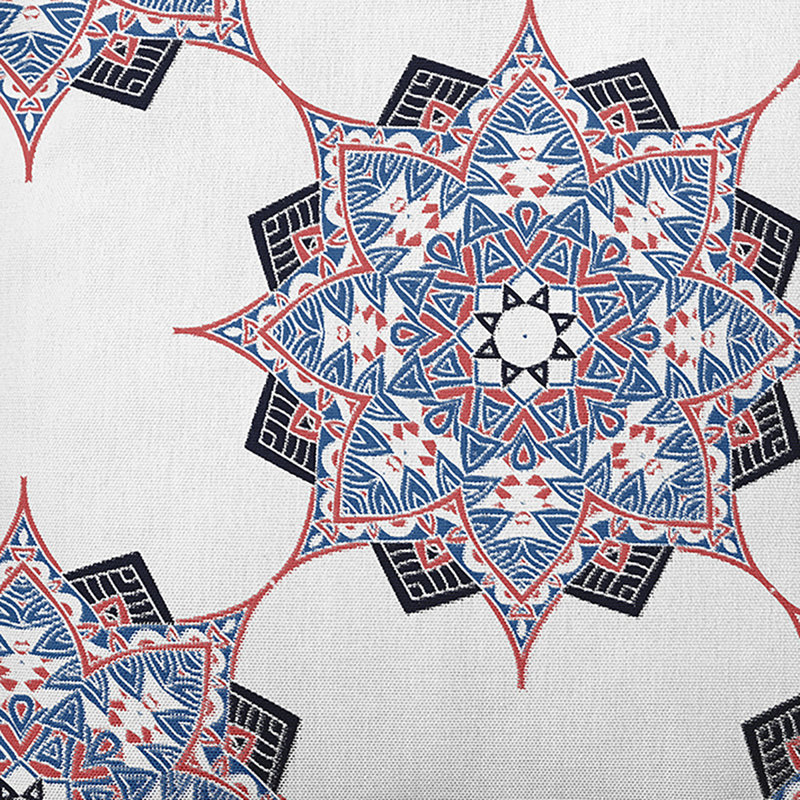 Housse et insert de coussin carré Happy Hippy, H 20 po x l 20 po, Bleu marine / bleu
