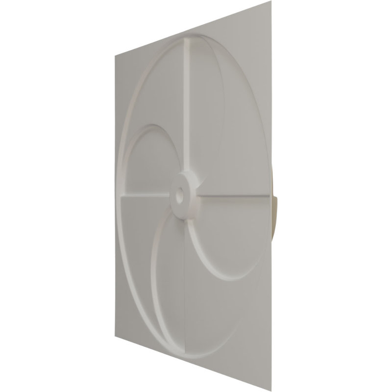 Panneau mural 19,63 "3D (paquet de 12), Blanc fleur satiné