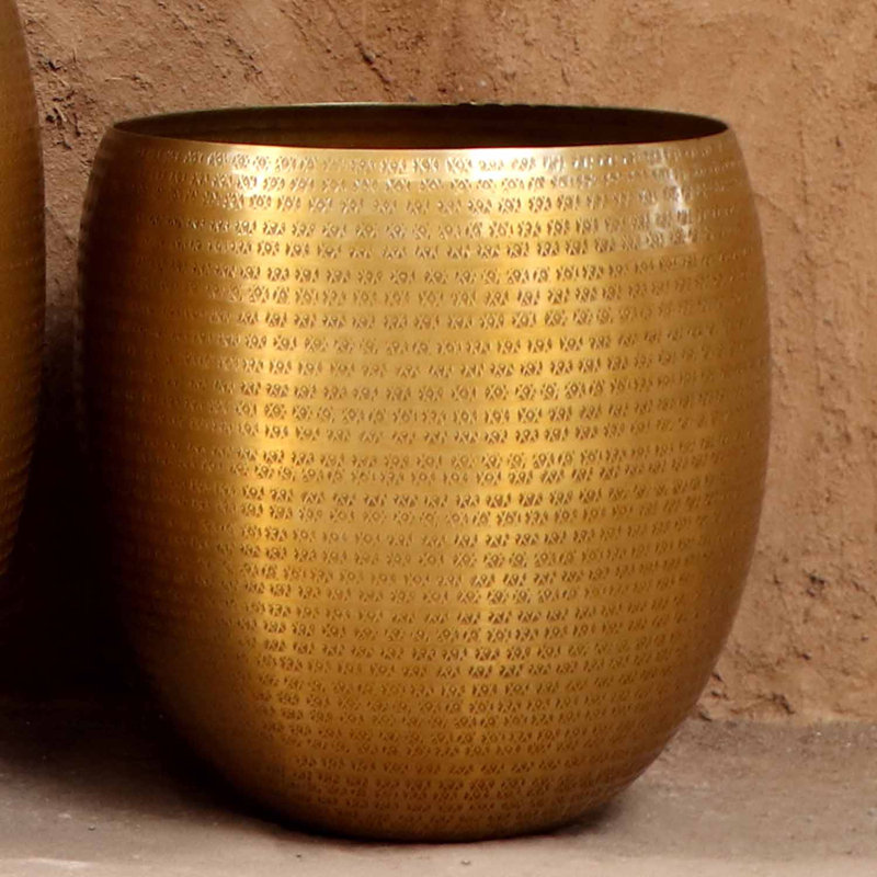 Perrone Handmade Metal Pot Planter, 1, 36cm H x 36cm W x 36cm D