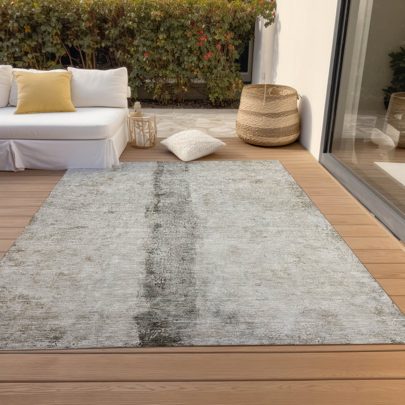 Alfonzo Abstract Indoor / Outdoor Rug, Rectangle 10' x 14'