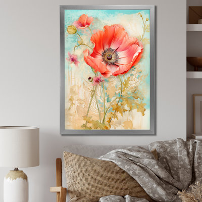 " Spring Blossoming Red Poppie "