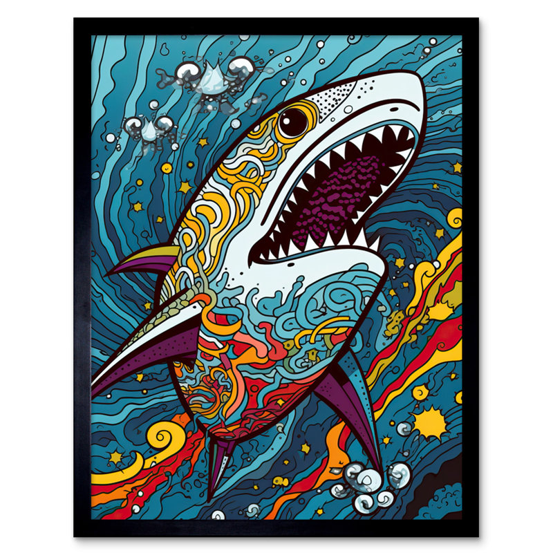 Nouvelle Shark - Single Picture Frame Print