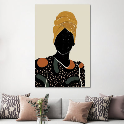 Black Hair X by Domonique Brown - Print on Canvas