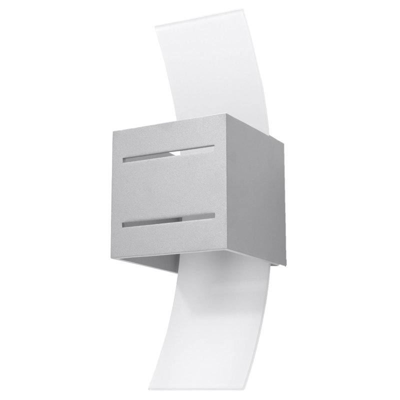 Loreto Plastic Flush Mounted Sconce, Grey