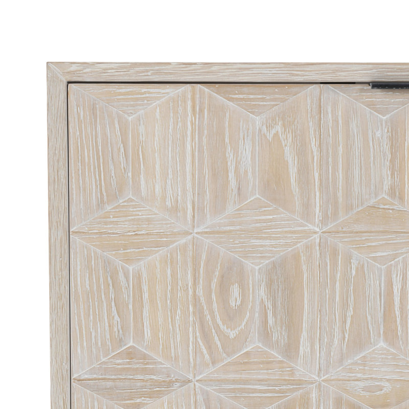 Mira 78"  Oak Wood White Buffet