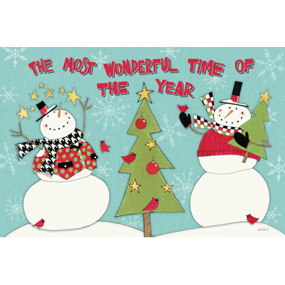 Snowman Sentiments I by Anne Tavoletti - Wrapped Canvas Print