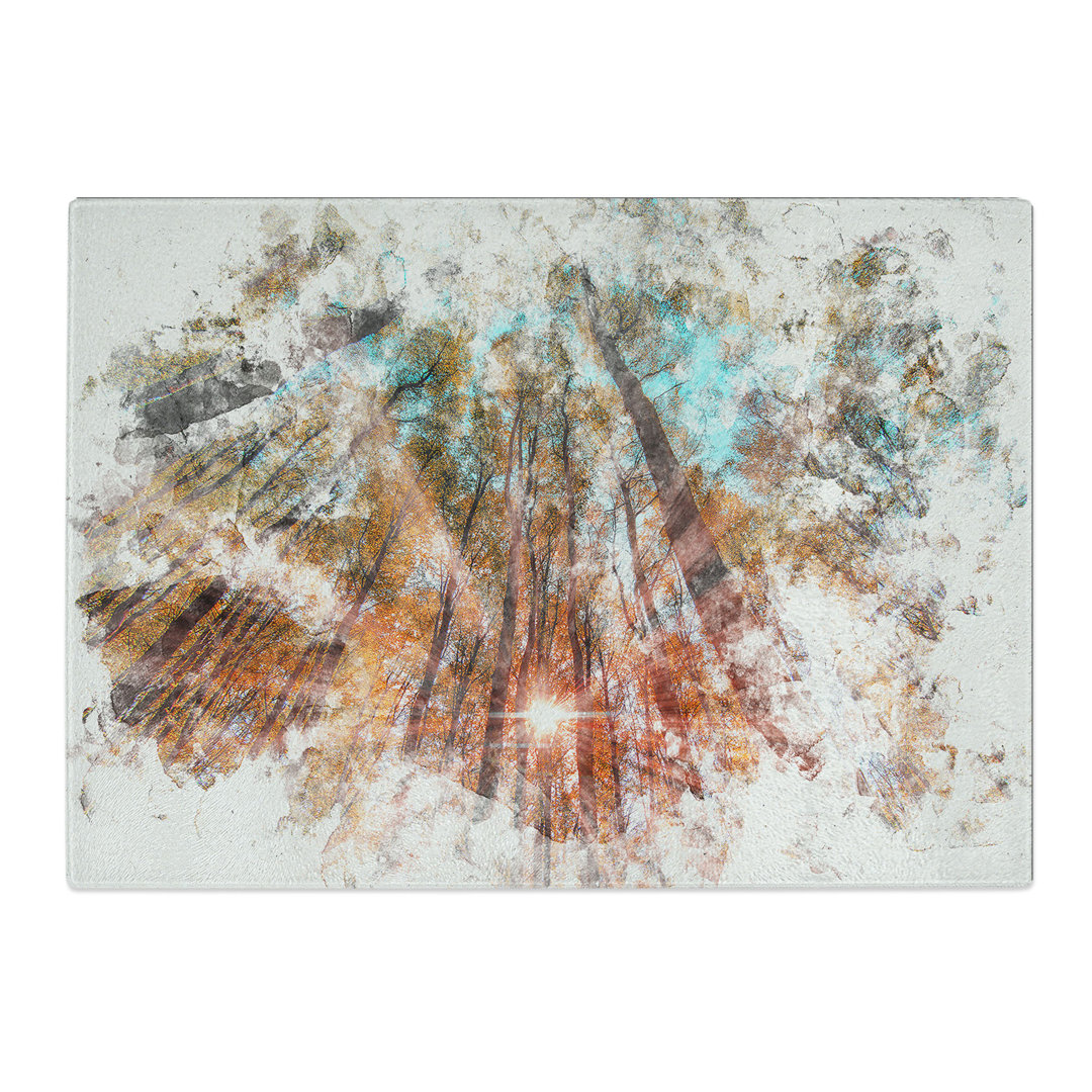 Tempered Glass Light Through the Forest Chopping Board