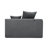 Upholstered Gray Corduroy Square Ottoman – Fully Compressed, No Assembly Required-398054376