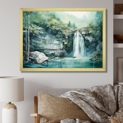 «Waterfall Cliff Scenery Magic» sur toile