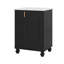 Meuble-lavabo 24 po avec lavabo en céramique, armoire de rangement multifonctionnelle avec porte et support latéral-1398021238
