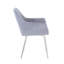 Chaise avec accoudoirs mauve Koeing