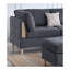Ensemble de canapé modulaire réversible en chenille gris anthracite 3 pièces avec repose-pieds et coussins décoratifs
