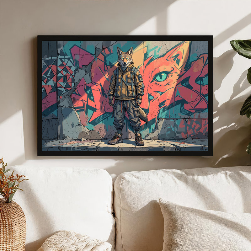 Art mural sur toile Fox in Tactical, H 16 po x l 24 po