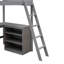 Lit mezzanine simple gris avec espace de rangement et bureau, maximise l'espace, bois massif, rangement fonctionnel sans fondation, utilisation de la pièce, matériau en bois, caractéristiques supplémentaires-1261173761