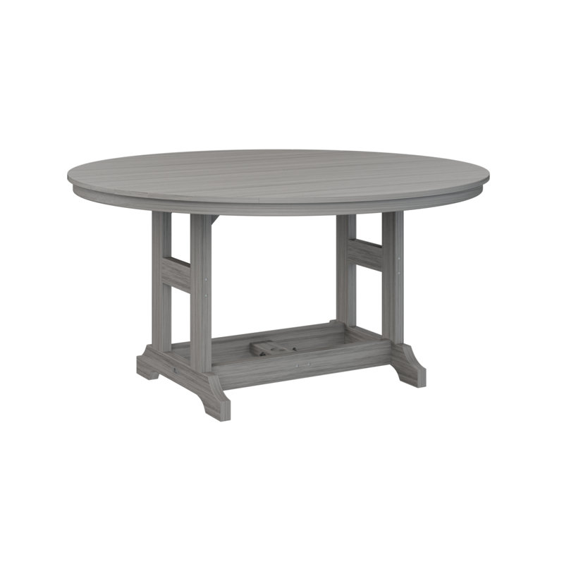 Garden Classic Outdoor Round Table, Driftwood Gray, 30.87" H x 60" W x 60" D