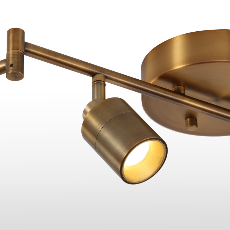 62.2'' 6 -Light Swing Arm Track Track Kit with Dimmable and Adjustable Head, Brushed Brass