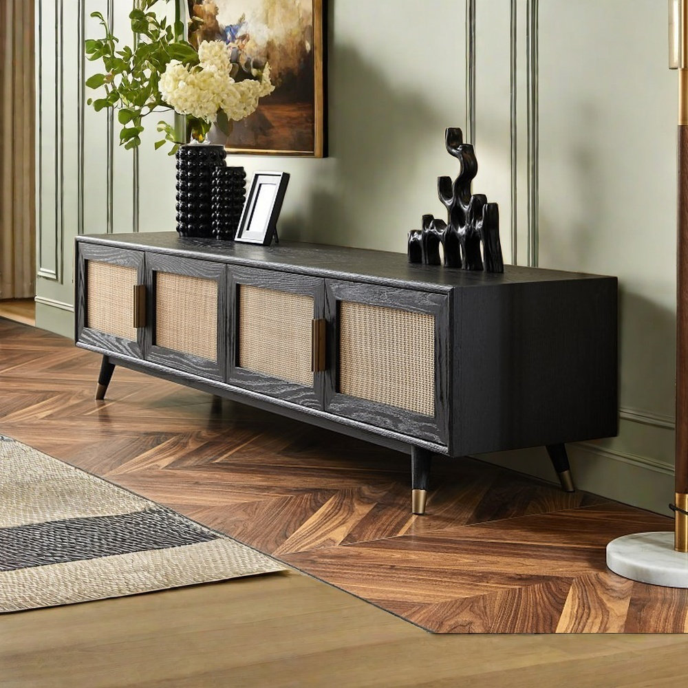 Finaewg Vine woven light luxury style TV cabinet | Wayfair