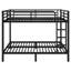 Lit superposé robuste en métal pour adultes, mobilier de chambre peu encombrant