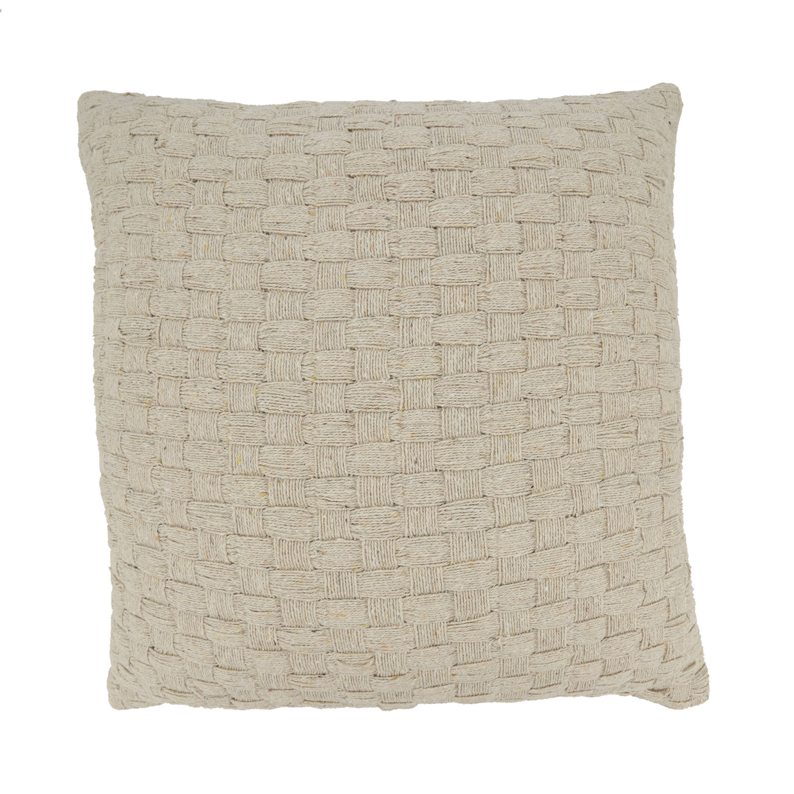 Textured Waffle Weave Pillow Cover, Polyester, Ivory