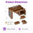 55'' Farmhouse Office Desk With Charging Station & Storage Cabinet, Home Office Desk, Barn Door Design Computer Desks with File Drawer & Keyboard Tray for Study, Living Room, Dark Walnut-1018381380-1018381382